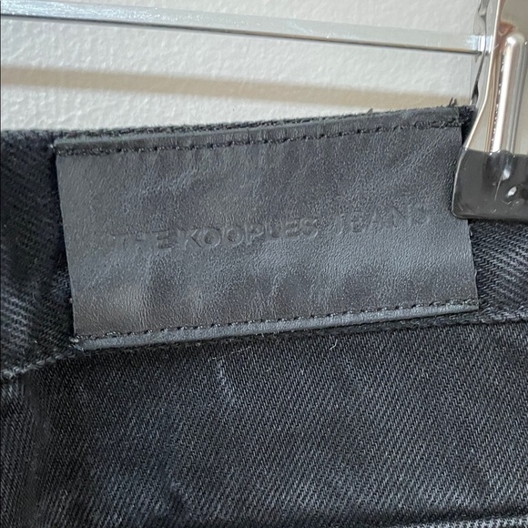 The Kooples Paris Kristy Wide leg cotton Black Denim Jeans made in Turkey As is - Picture 5 of 16